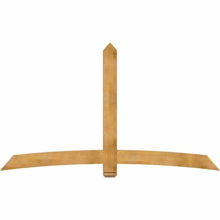 Ekena Millwork Bellingham Rough Sawn Timber Gable Bracket, Western Red Cedar, 96"W x 56"H x 2"D x 6"F, 14/12 Pitch GBW096X56X0206BEL00RWR